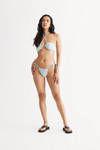 Beach Waves Blue Terry Cloth Bikini Set