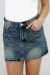 Everyday Charm Denim Mini Skirt - Blue