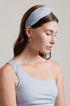 Sweet Pop Blue Checkered Twist Headband