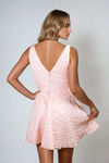 Sweet Escape V-Neck Cutout Mini Dress - Blush