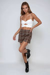 Timeless Check Plaid Skort - Brown