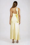 Turn Glam One Shoulder Satin Maxi Dress - Butter