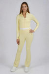 Stay Active Flare Stretch Workout Pants - Butter Yellow
