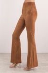High Points Camel Faux Suede Pants