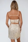 Amora Sequin Cami Mini Dress - Champagne