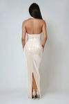 Tempt Me Plunging Sequin Maxi Dress - Champagne