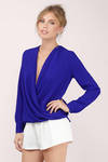 Loveletter Cobalt Chiffon Blouse