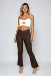 Modern Poise Wide Leg Pants - Dark Brown
