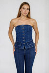 Instant Attraction Strapless Denim Jumpsuit