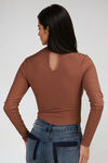 Sassy & Classy Ribbed Bodysuit - Dusty Mauve