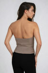Scene Stealer Peplum Halter Top - Dusty Mocha