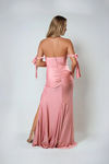 Lover’s Embrace Off Shoulder Ruched Maxi Dress - Dusty Rose