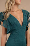Feel For You Emerald Lace Maxi Dress