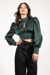 Xoana Backless Blouse - Emerald