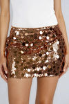 Golden Mood Sequins Mini Skirt - Gold