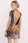 Shine Me Up Gold Multi Sequin Shift Dress