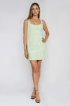 Glow All Out Sweetheart Slit Mini Dress - Green