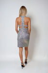 Electric Feel Deep V Sequin Mini Dress - Grey