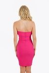 Cello Strapless Bodycon Mini Dress - Hot Pink
