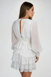 Dressed Like Daydream Chiffon Tiered Sheer Mini Dress - Ivory