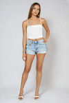 Fun Breeze Lace Cami Crop Top - Ivory
