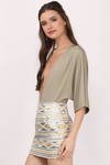 Kari Ivory Sequin Skirt