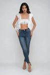 Playful Charm Reversible Crop Top - Ivory
