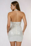 Sparkle On Halter Sequin Mini Dress - Ivory