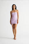 Nayasha Lilac Asymmetrical Bodycon Dress