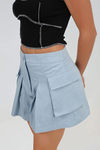 Cool Factor Pleated Shorts - LT Denim