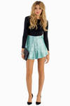 Sequin Skater Skirt in Mint