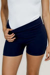 Curve Booster Waist Fold Over Shorts - Navy
