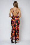 Subtle Glam Floral Open Back Maxi Dress - Night Bloom