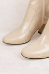 Sol Sana Cecile Nude Patent Leather Ankle Booties 