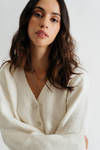 In Love Off White Cropped Cardigan