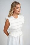 Still Into You Crochet Ruffle Maxi Dress - Off White