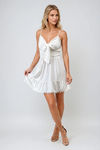 Yours Forever Bow Lace Mini Dress - Off White