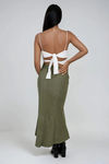 Free Spirit Flared Maxi Skirt - Olive