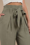 J.O.A. Venture Casual Olive Paperbag Waist Pants