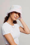 Psyche Orange Pink Tie-Dye Fluffy Bucket Hat