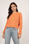 Sammy Orange Ribbed Sweater