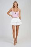 Sweet Tease Cutout Bow Cami Top - Pink