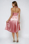 Sweet Trouble Halter Bodycon Midi Dress - Pink