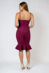 Heart Thief Bustier Bodycon Midi Dress - Plum