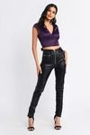 Pulling Me Back Plum Blouse