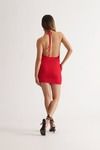Cecily Red Cowl Neck Bodycon Mini Dress