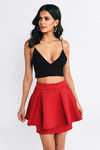 Elevate Red Peplum Skirt