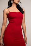 Mckenzie Red Glitter Bodycon Mini Dress