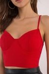 Meant to Be Red Bustier Crop Top