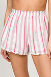Luelle Red Multi Stripe Shorts